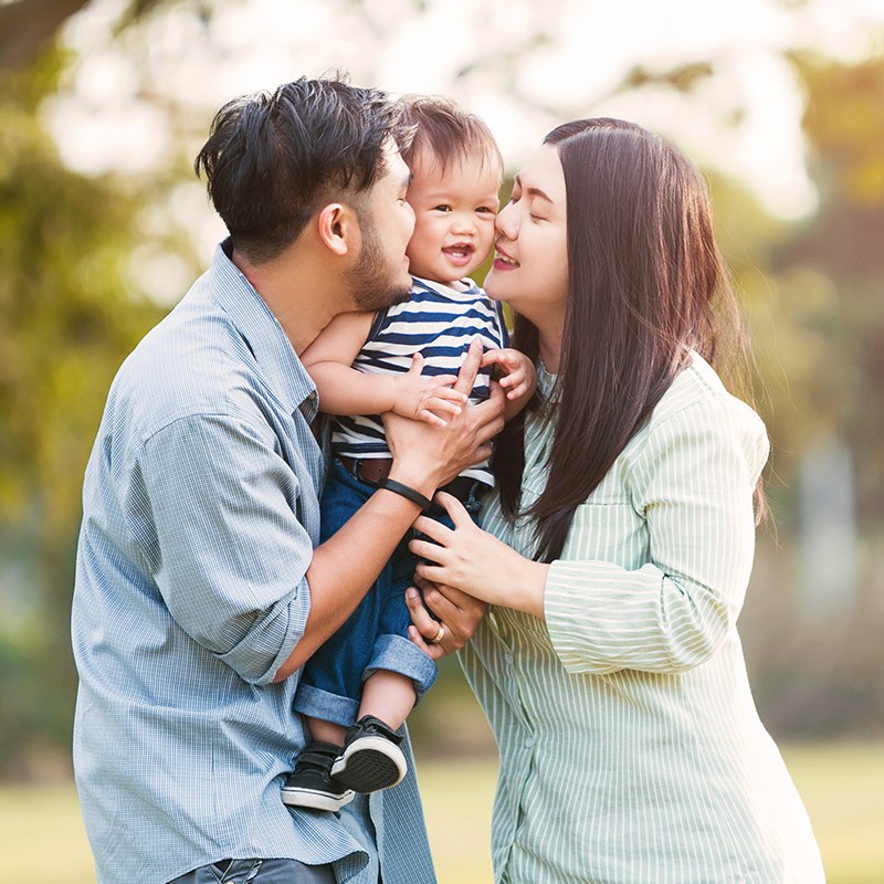 Happy Family With Their Child Happy Family With Their Child